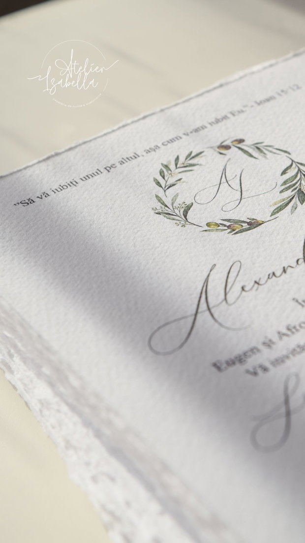 Invitație nuntă Olive