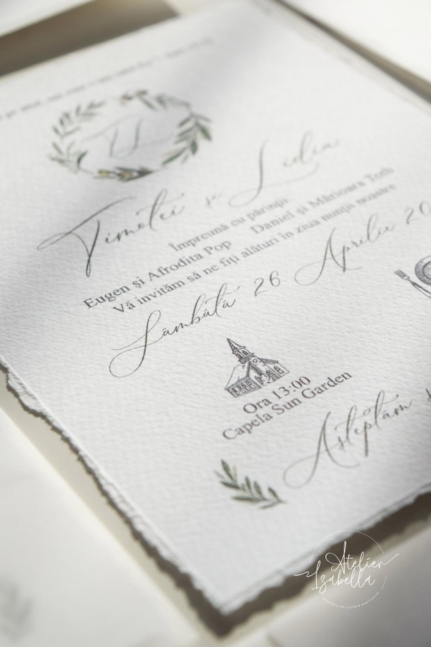 Invitație nuntă Olive