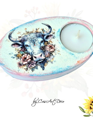 Suport decorativ pentru lumanare - zodia taur 122426