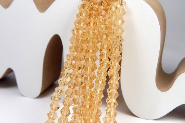 Cristale din sticla, biconice, 3 mm, sandy brown-S026-14