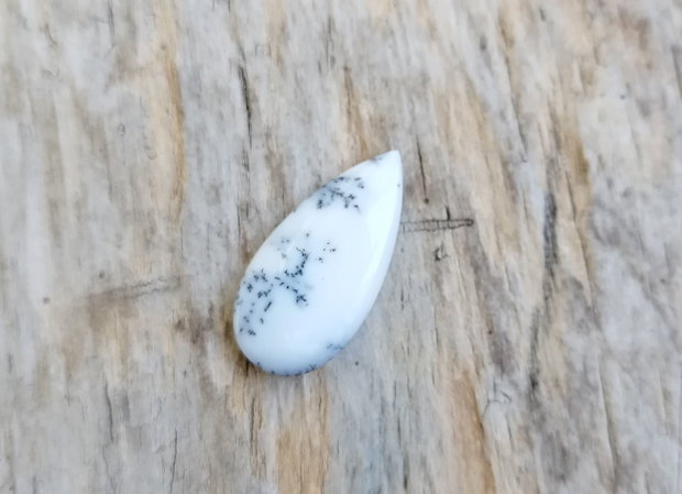 Cabochon opal dendritic, 32x16 mm