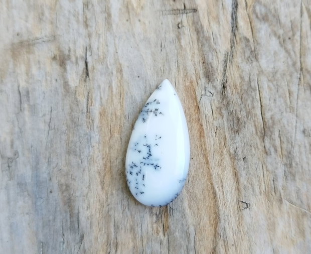 Cabochon opal dendritic, 32x16 mm