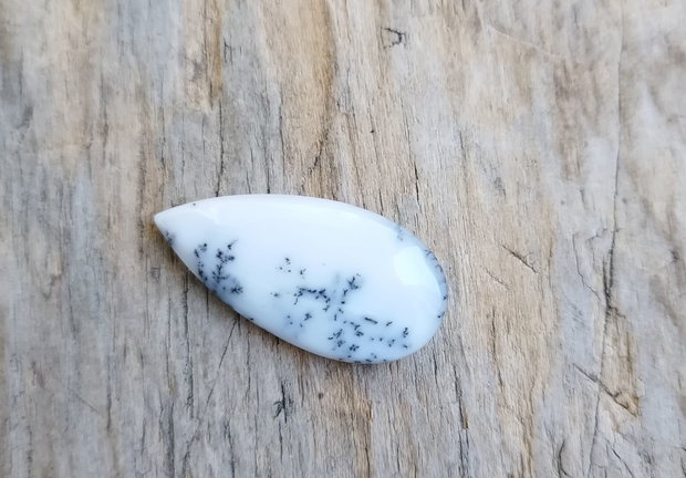 Cabochon opal dendritic, 32x16 mm