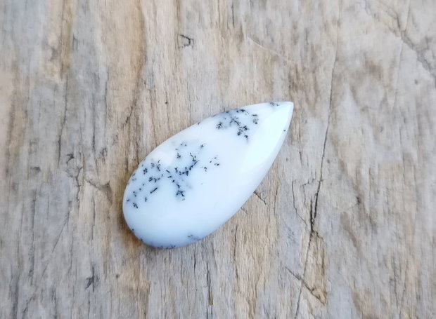 Cabochon opal dendritic, 32x16 mm