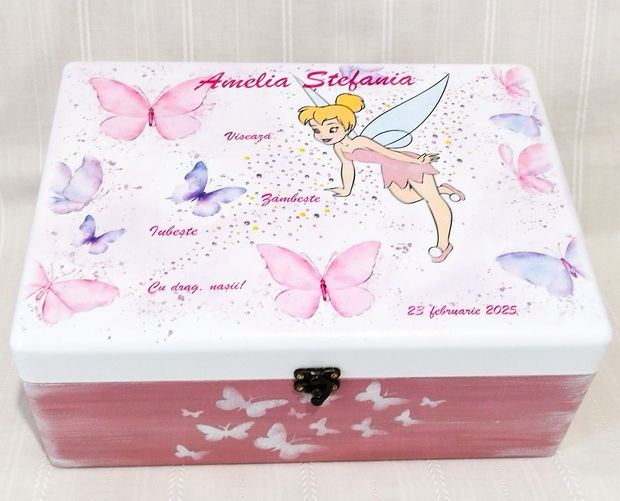 Cutie de trusou botez sau mot cu Tinker Bell