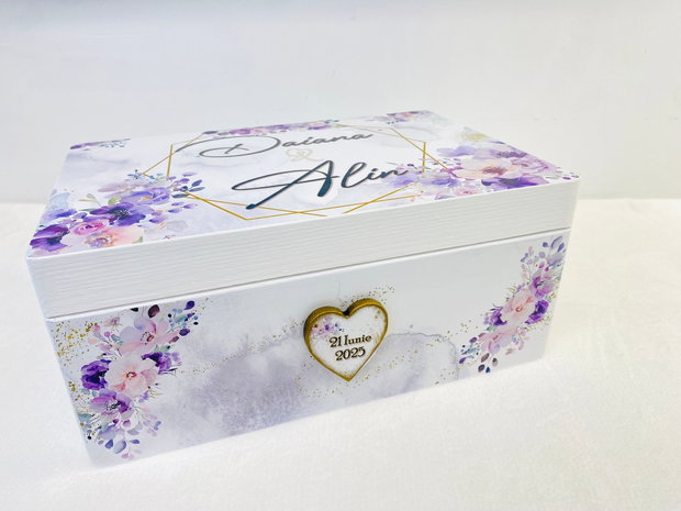 Cutie Amintiri - Dar de Nunta - Purple Flowers