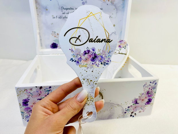 Cutie Amintiri - Dar de Nunta - Purple Flowers