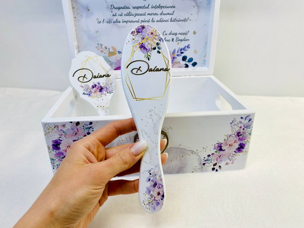 Cutie Amintiri - Dar de Nunta - Purple Flowers