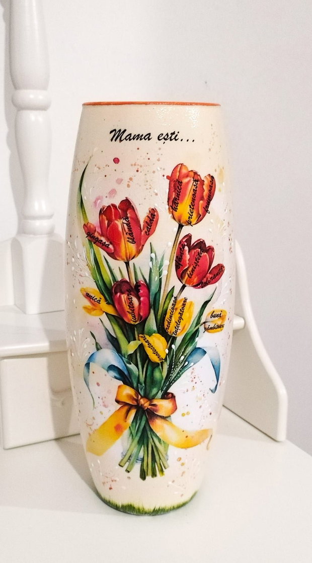 Vaza cadou 8 martie sau zi de nastere pentru mama, bunica