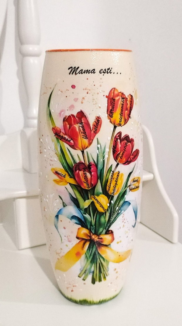 Vaza cadou 8 martie sau zi de nastere pentru mama, bunica