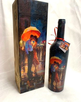 Cutie+sticla de vin-cadou pentru barbati  00366