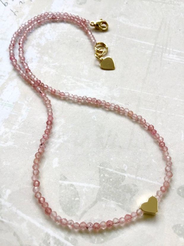 Colier CHOKER Cuart roz cherry