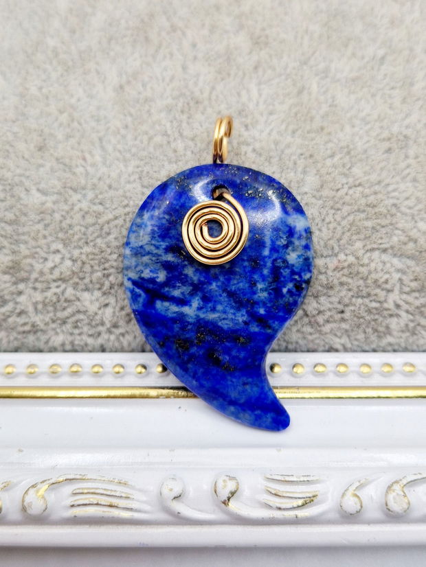 Pandantiv 37x27mm Lapis lazuli  - 1 buc