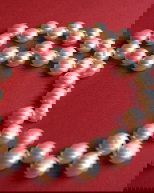 Sirag de lungime 28 cm format din 45 bucati perle de cultura IVOIRE de aprox 8x5 mm