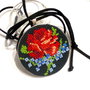 Colier brodat manual- motive florale