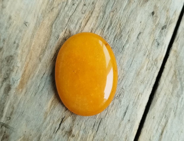 Cabochon jad galben, 40*30*7 mm