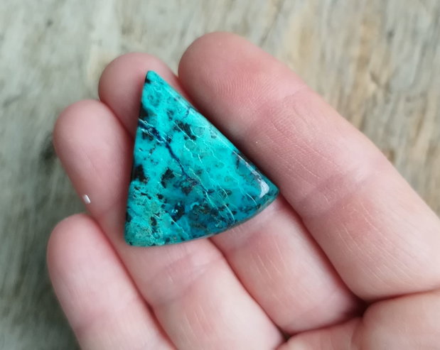 Cabochon azurit in crisocola, 35 mm