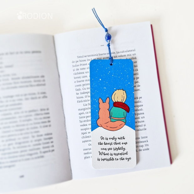 Semn de carte Micul Print pictat manual personalizat cu mesaj