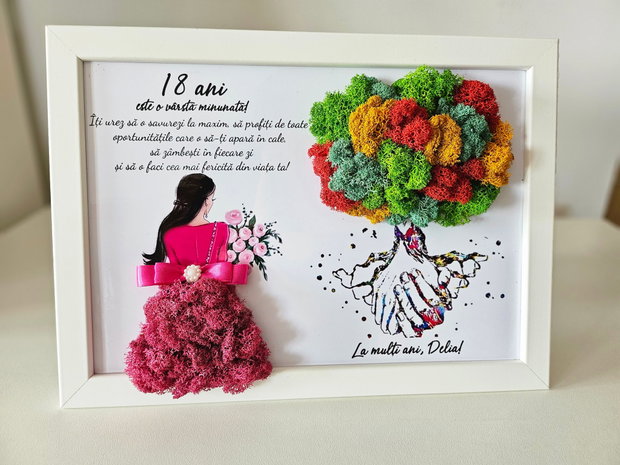 Cadou personalizat tablou prietena A4