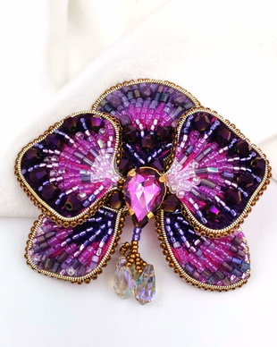 Broșa orhidee 3D - Mystic Orchid