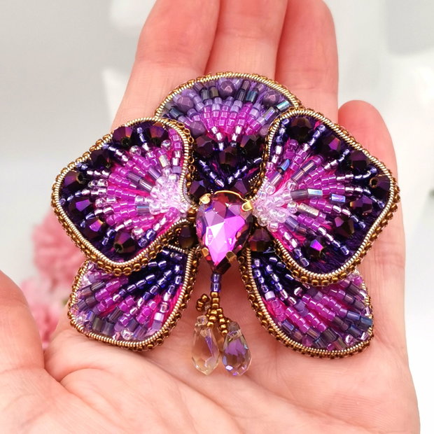 Broșa orhidee 3D - Mystic Orchid