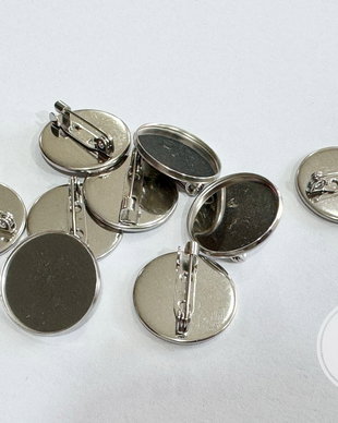 Baza de brosa cu suport cabochon, 20mm interior