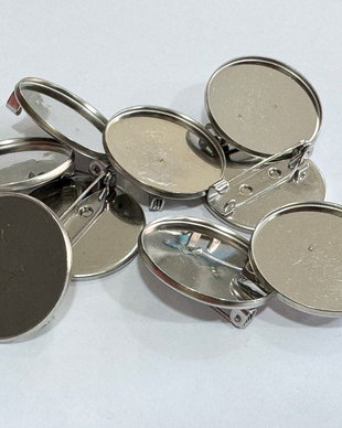 Baza de brosa cu suport de cabochon, 25mm interior
