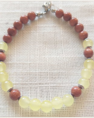 BRATARA- JAD GALBEN SI GOLDSTONE