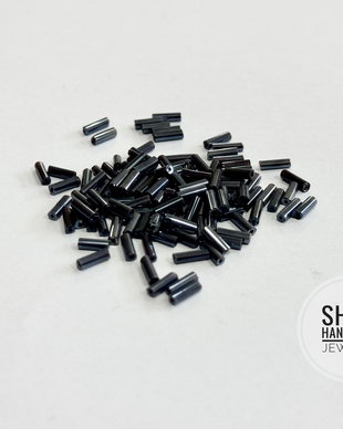Margele de nisip albastru electroplated, forma tubulara