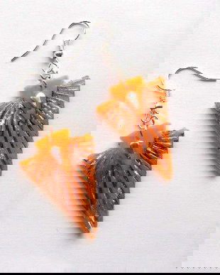 cercei fimo portocaliu 47970