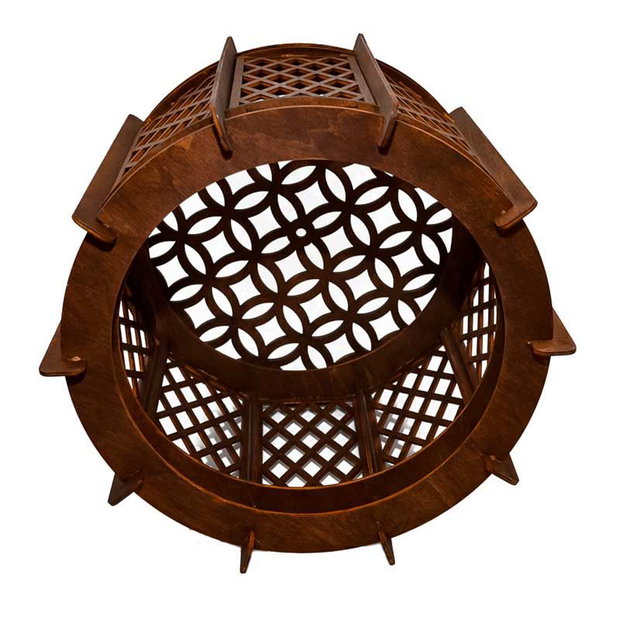 Lustra din lemn, handmade, maro, 35 cm