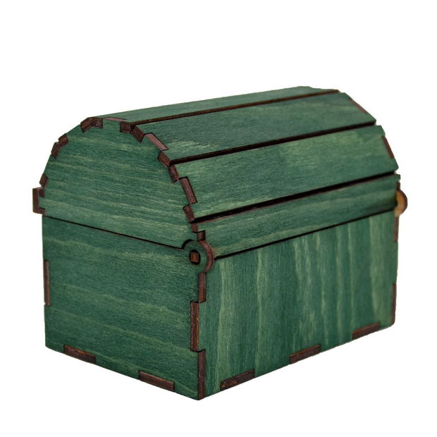 Cufaras din lemn, verde, 14 x 10 x 11 cm