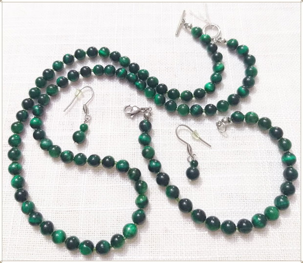 SET- OCHI DE TIGRU VERDE