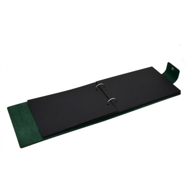 Album foto A5 personalizat, coperti din lemn, Verde inchis, Piksel, GuestBook, Caiet amintiri pentru copii, Zana pe Luna