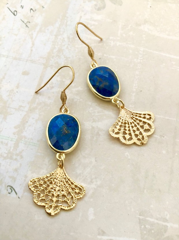 Cercei Vintage Lapis lazuli
