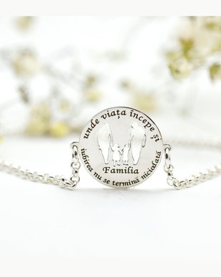 Bratara Argint Personalizata / Familia
