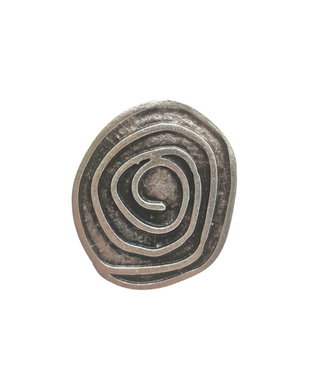 Inel metalic model spirala in relief, Inz034
