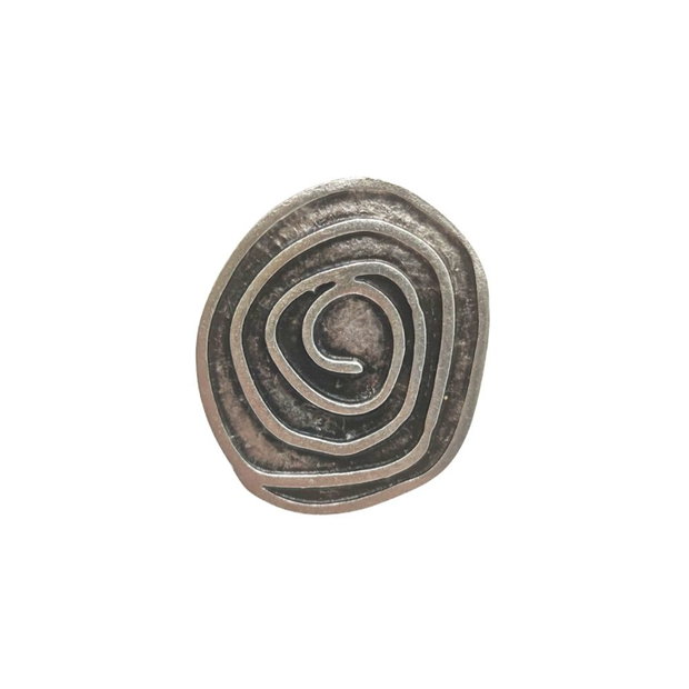 Inel metalic model spirala in relief, Inz034