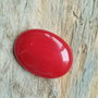 Cabochon jad rosu, 40x30x7 mm