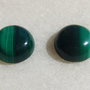 (2 bucati) Malachit NATURAL cabochon aprox 4x10 mm