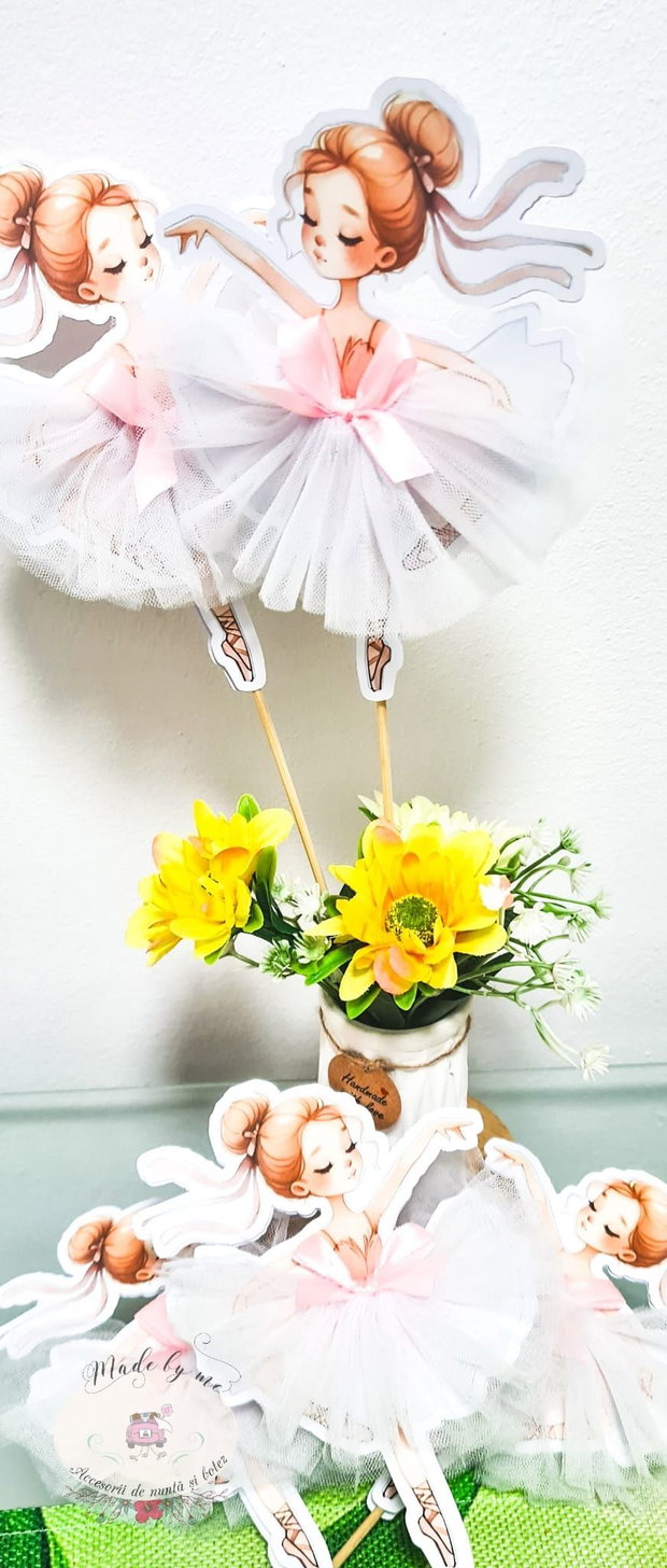 Balerina decoratiune pentru botez