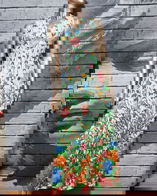 Rochie maxi - vintage Diolen