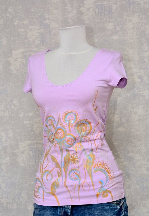 Tricou pictat manual, unicat