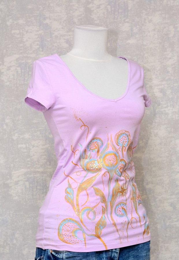 Tricou pictat manual, unicat