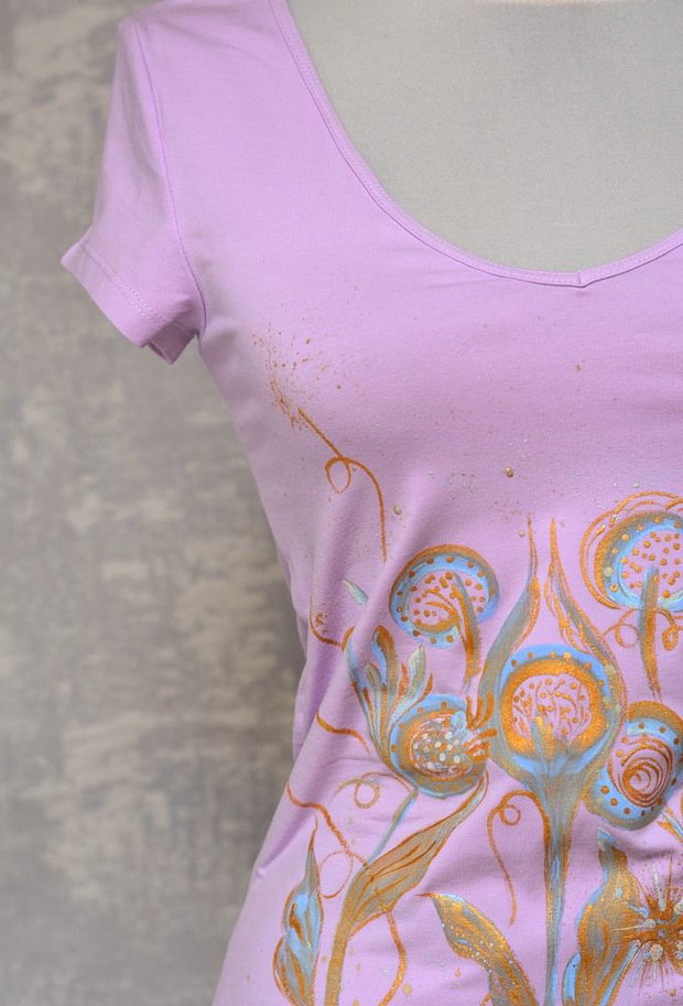 Tricou pictat manual, unicat