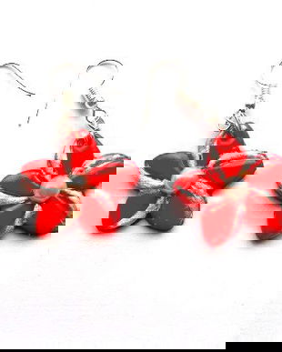 cercei fimo rosii 47965