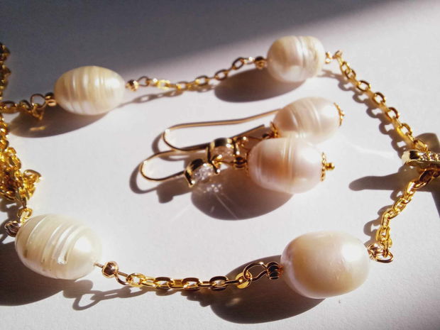 Perle naturale - Aurit - Cruce