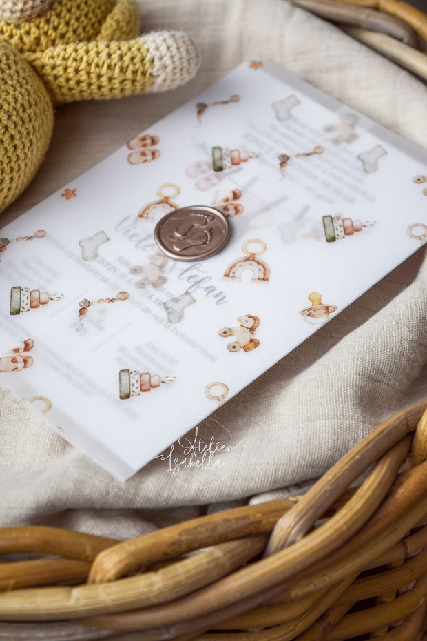 Invitație Botez Boho Baby boy