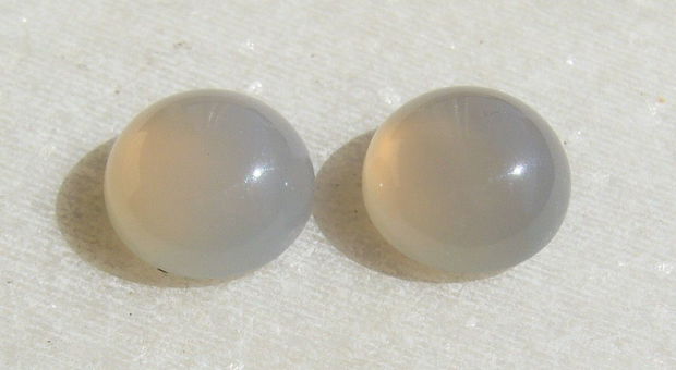 (2 bucati) Agata gri cabochon aprox 10x5 mm