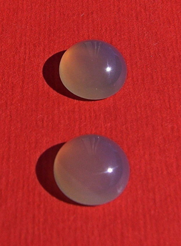 (2 bucati) Agata gri cabochon aprox 10x5 mm